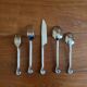 5 stainless steel cutlery sets with spiral handles