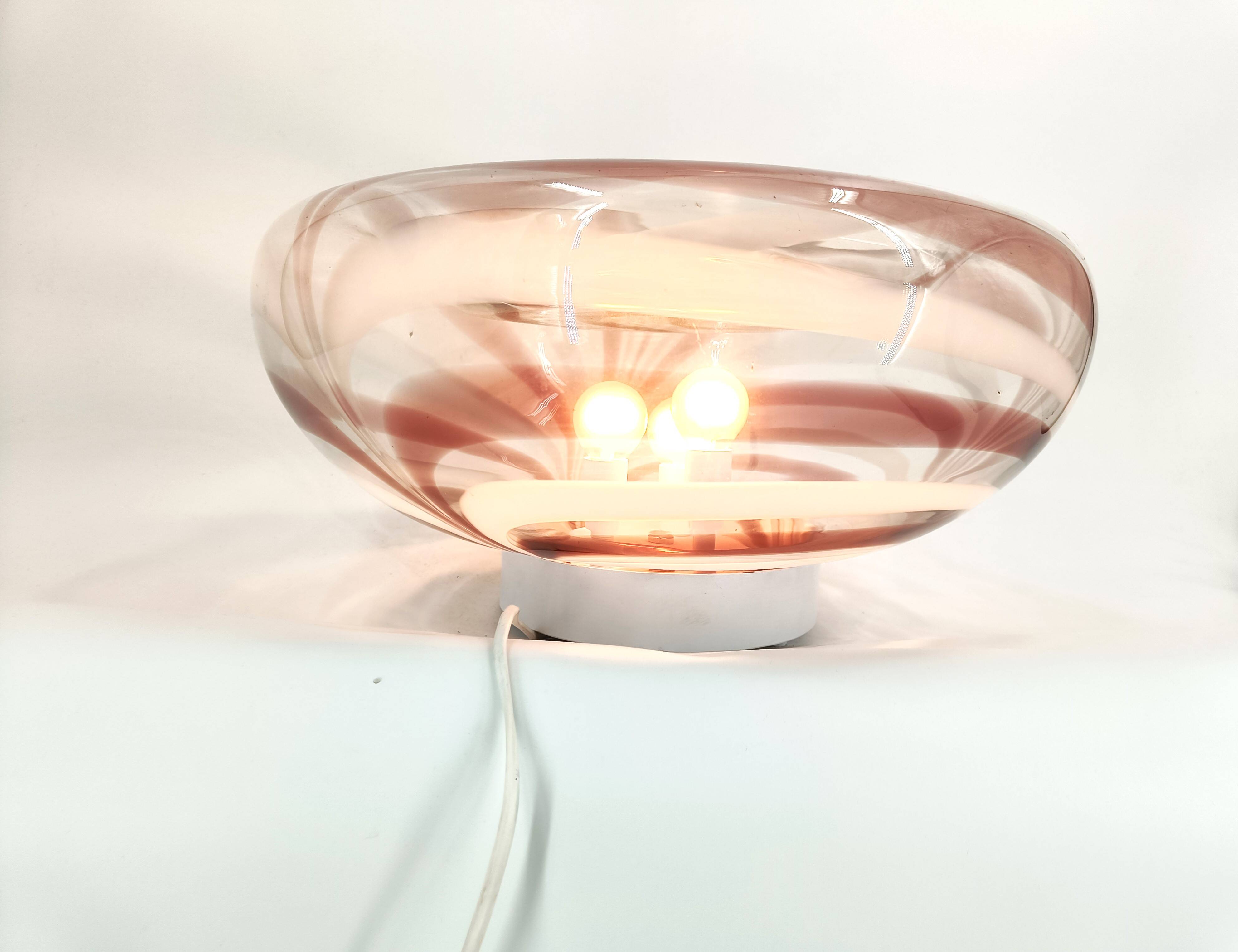 Vintage murano glass table lamp, 1970s