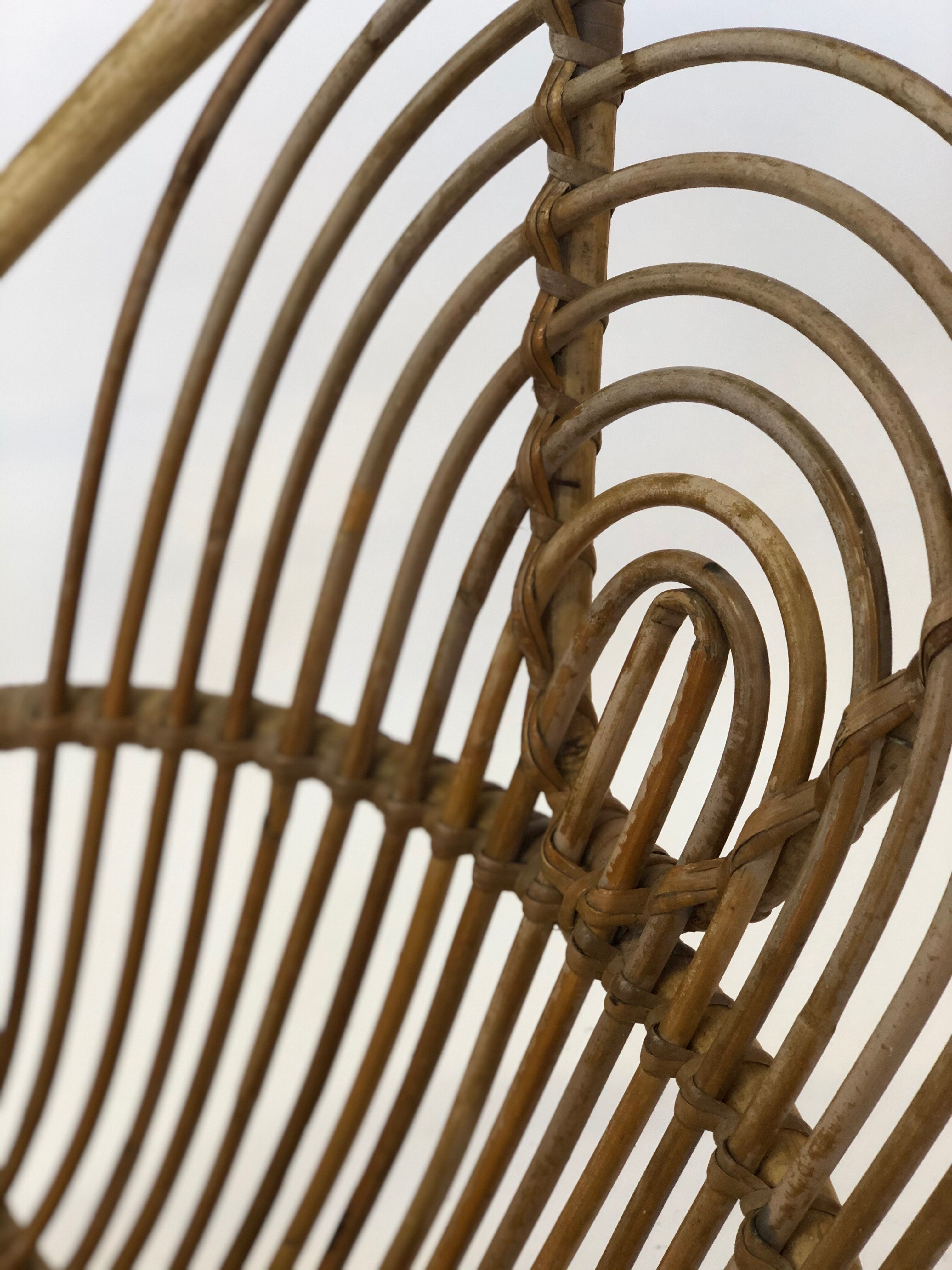 Rattan armchair by Rohe Noordwolde, 1960