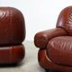 Ensemble de deux fauteuils lounge en cuir Sapporo par Mobil Girgi