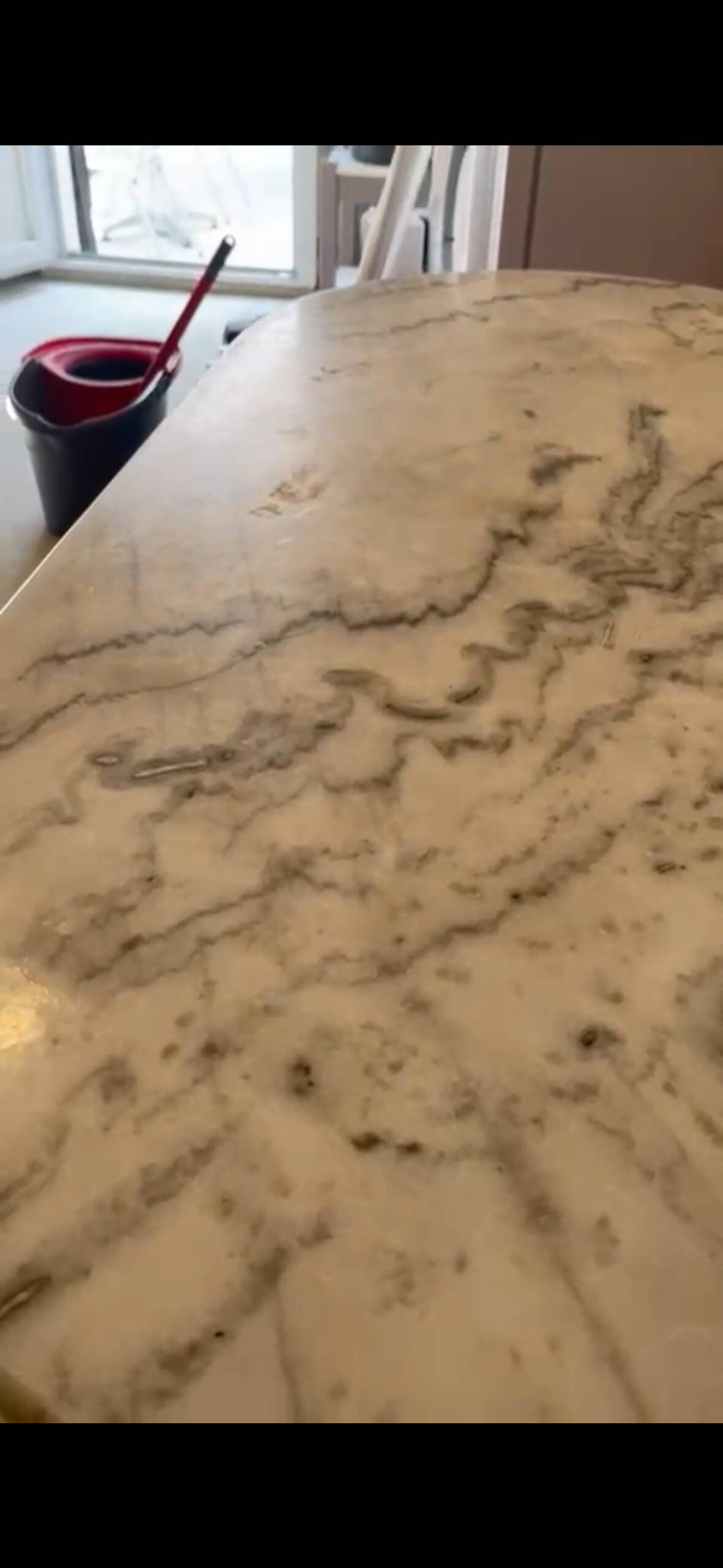Vintage oval marble table