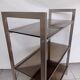 Metal and smoked glass shelf