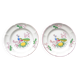 2 Old St Clément Plates: Peacock