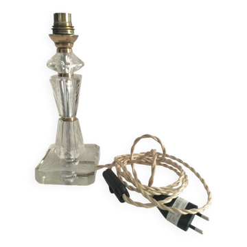 Pied de lampe en cristal