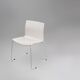 Mid-Century White Chair with Metal Frame and Plastic Seat, Belgium