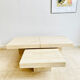 Table basse modulable en travertin – design sculptural années 70