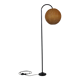 Rattan ball floor lamp 1970