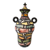 Superb large ceramic vase/jar Vallauris Jacques Laurent