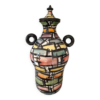 Superb large ceramic vase/jar Vallauris Jacques Laurent