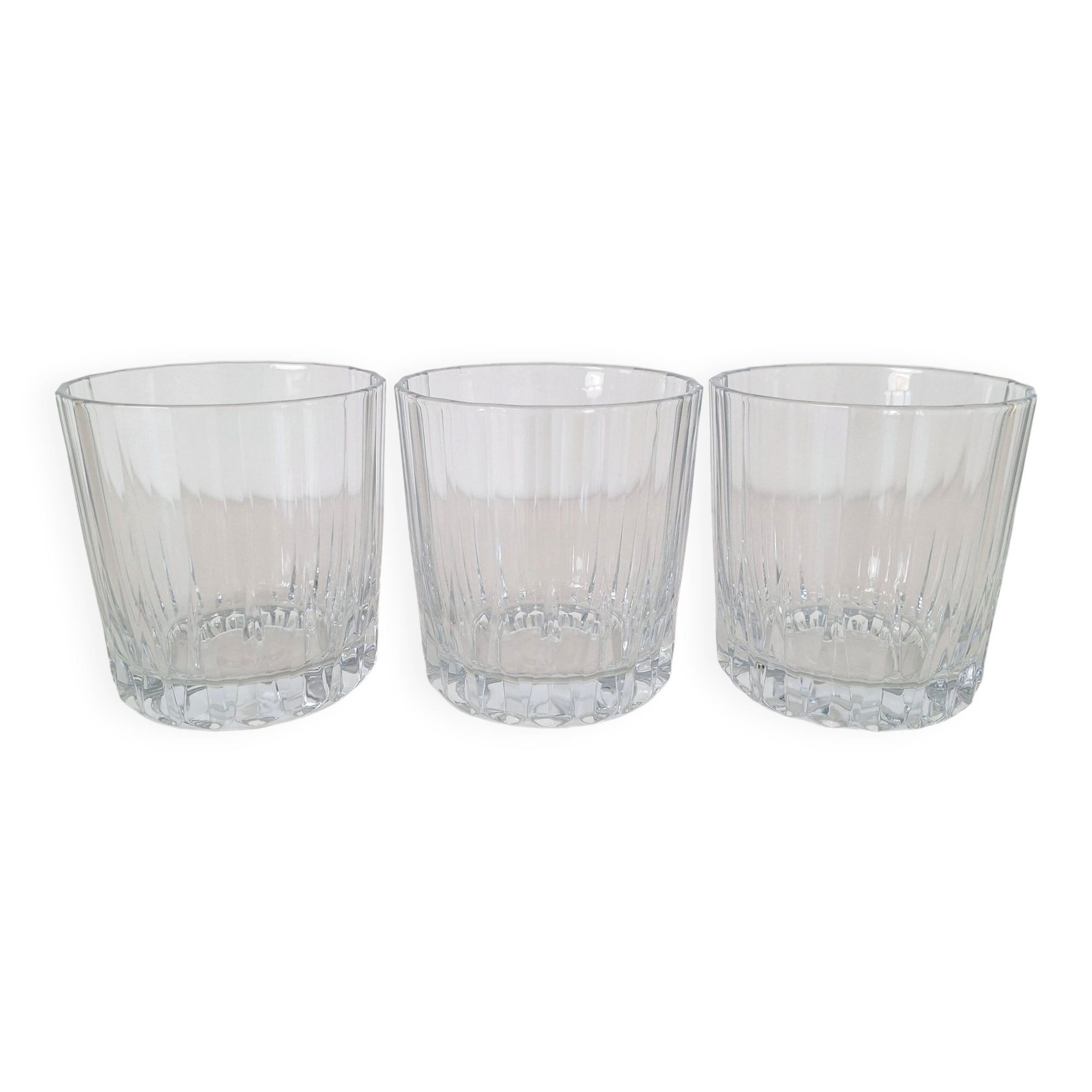 Water or whisky glasses in cut glass