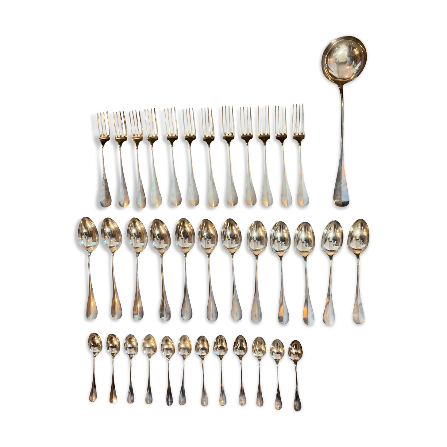 Old housewife, silver metal, 37 pieces. N°3