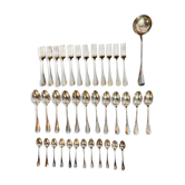 Ménagère ancienne, métal argenté, 37 pièces, N°3