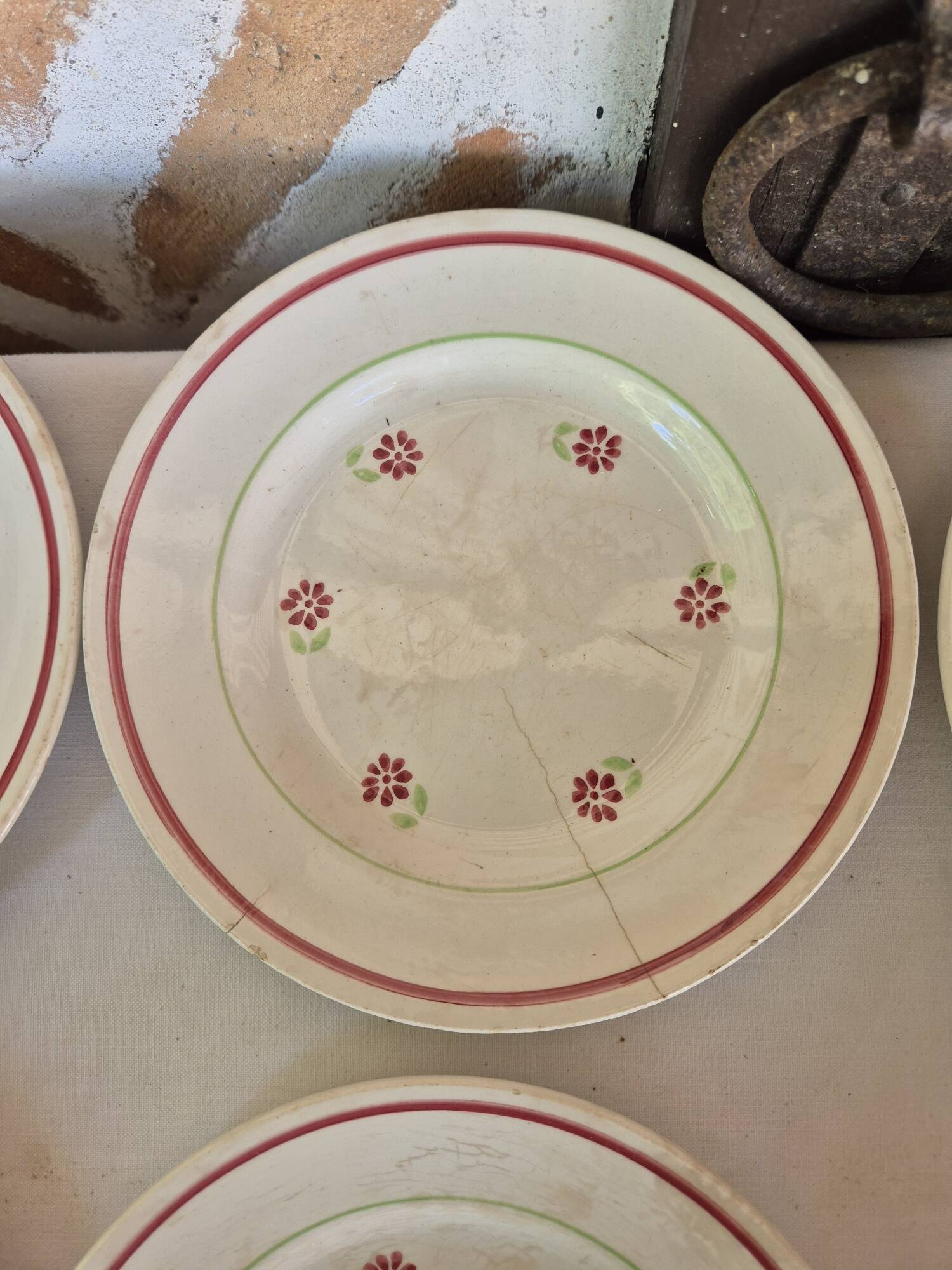 Gien Christiane dessert plates x 6