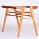 Mid-Century Console Table in Oak, Glass, Czech, 1950s