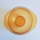 Amber eared bowl frosted old vintage lever