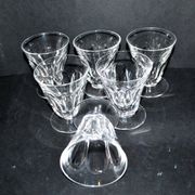 Set of 6 Saint-Louis flat-ribbed cut crystal goblet wine glasses? close Talleyrand 8.5cm