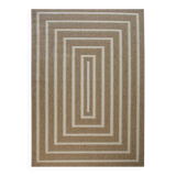 Geometric patterned jute rug 190x290 cm