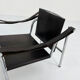 Black LC1 armchair by Le Corbusier for Cassina, 1970