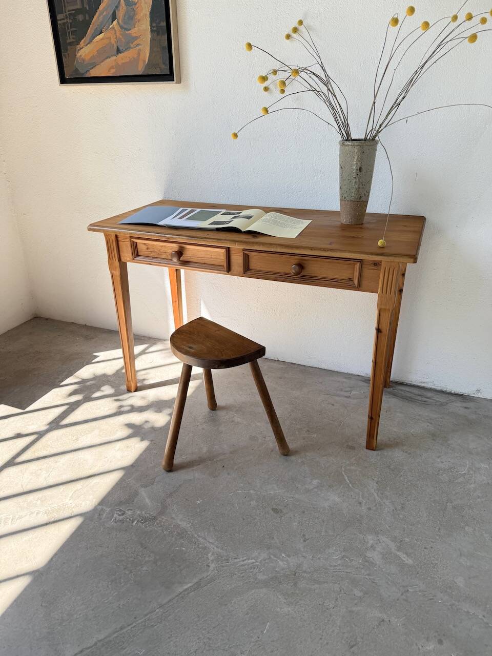 Oak tripod stool 1950