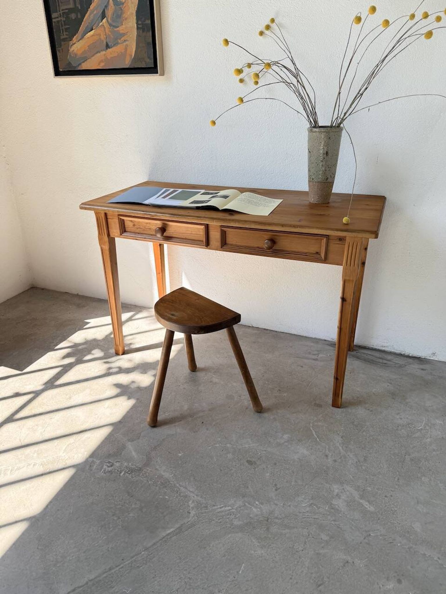 Oak tripod stool 1950