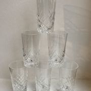Lot de 6 verres à liqueur en cristal années 50