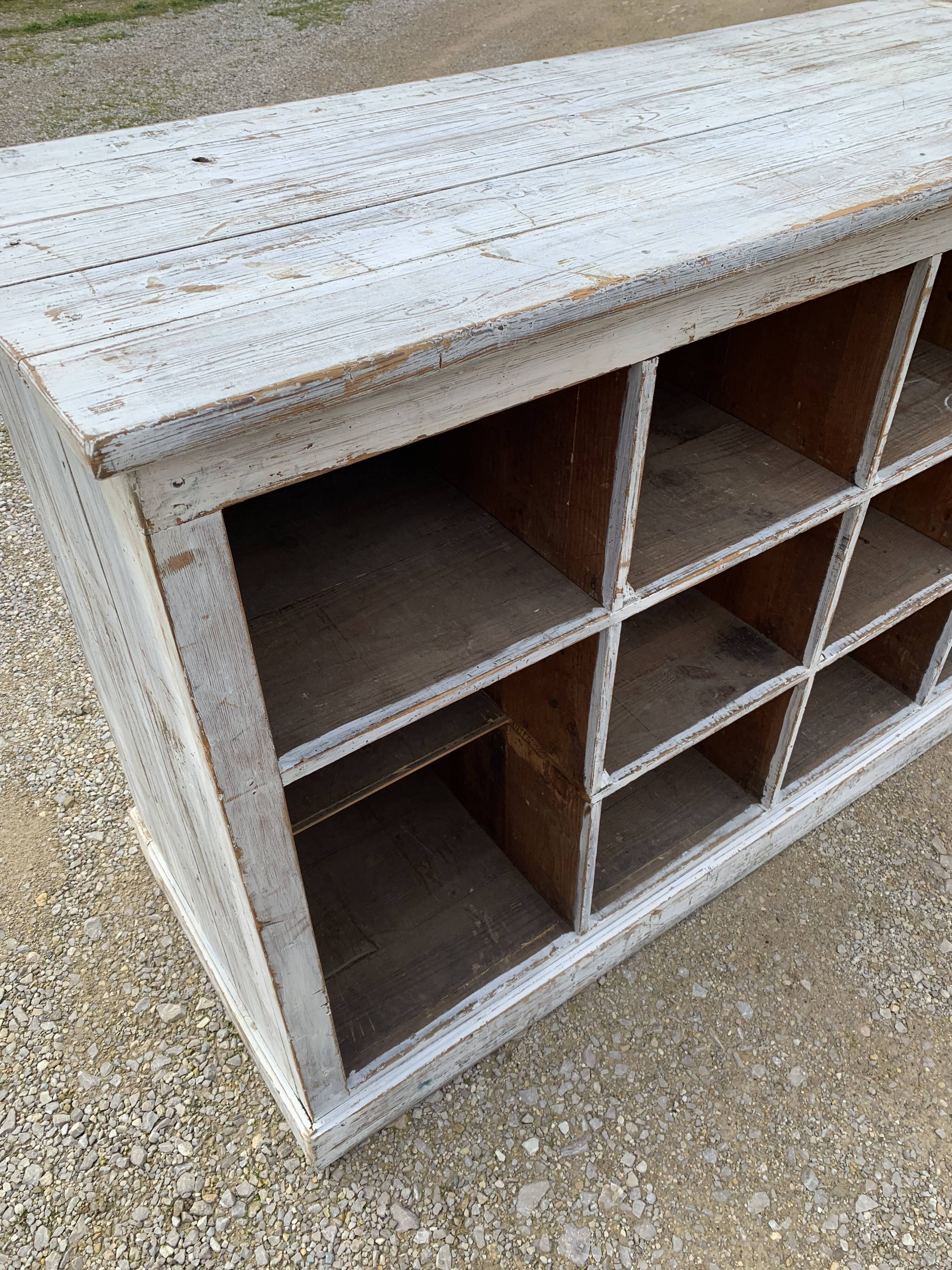 White patinated wooden craft