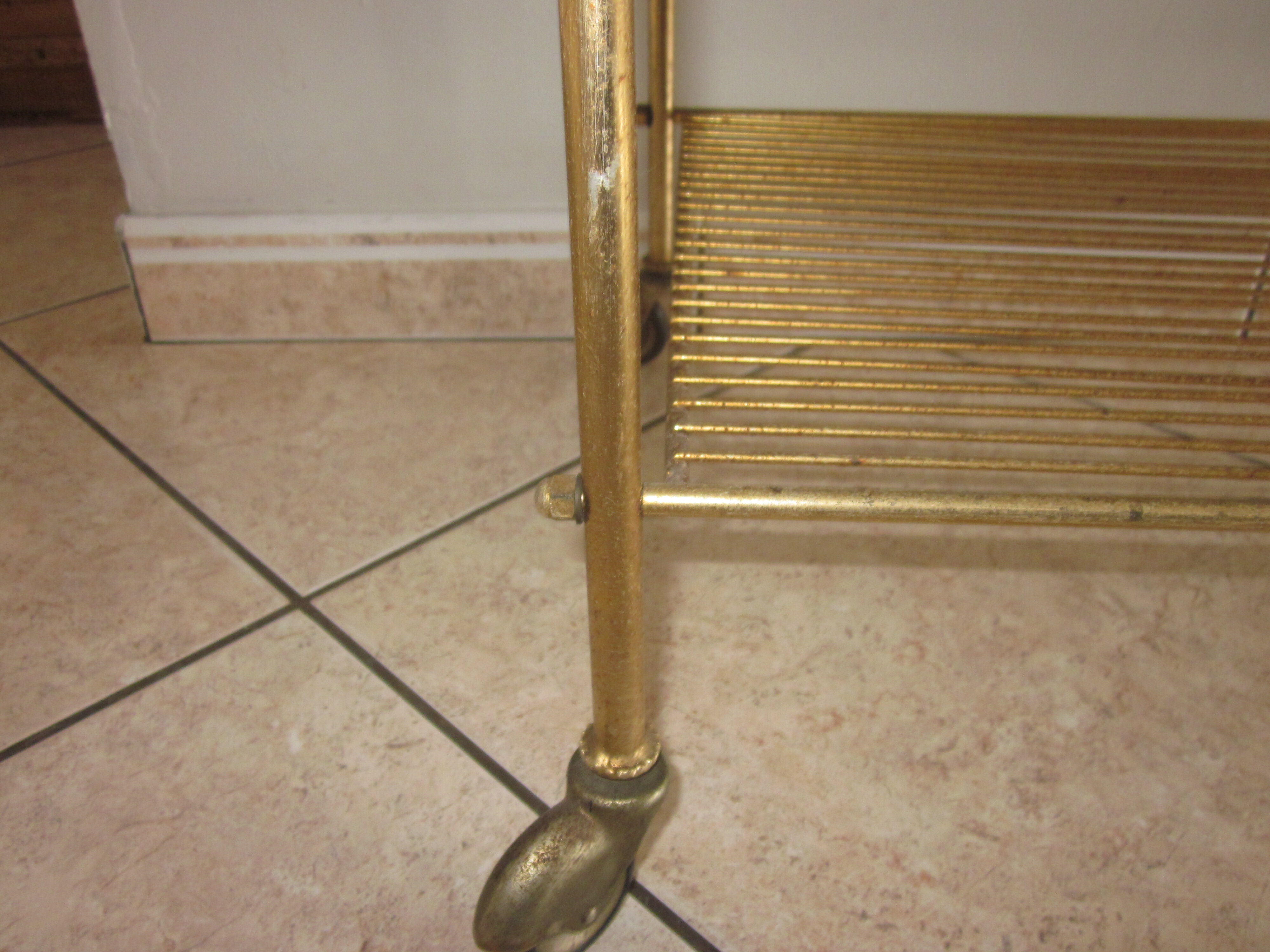 Vinyl door serving table