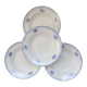 4 vintage Céranord Saint Amand soup plates — White earthenware with floral decor