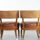 Set of 2 vintage design cocktail chairs/armchairs made of sheepskin leather