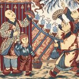 Chinese-decorated headboard