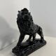 Polished Black Terracotta Lion Art Deco Italian, 1930s