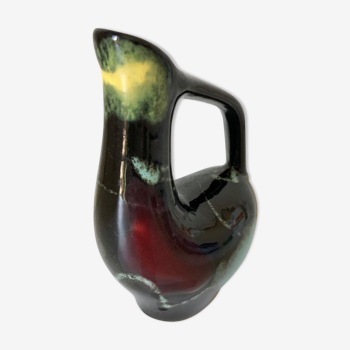 Vase soliflore à anse vintage type Accolay