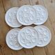 6 vintage oyster plates in earthenware