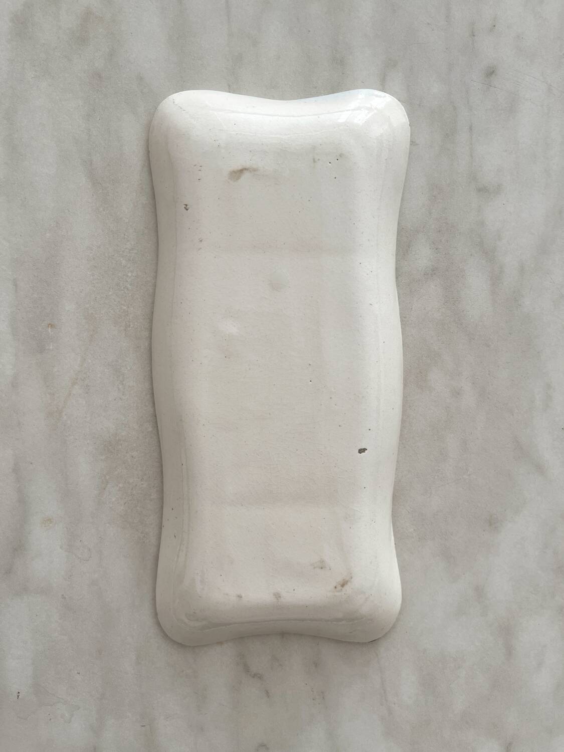 Empty pocket soap dish "Floréal" iron earthenware from Lyon