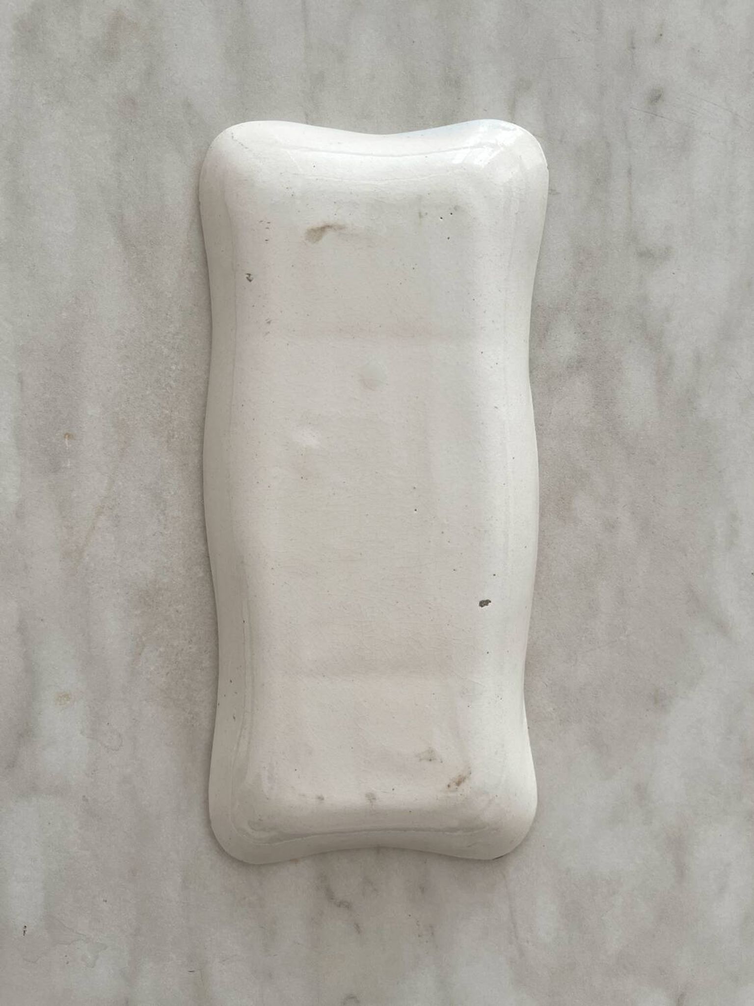 Empty pocket soap dish "Floréal" iron earthenware from Lyon