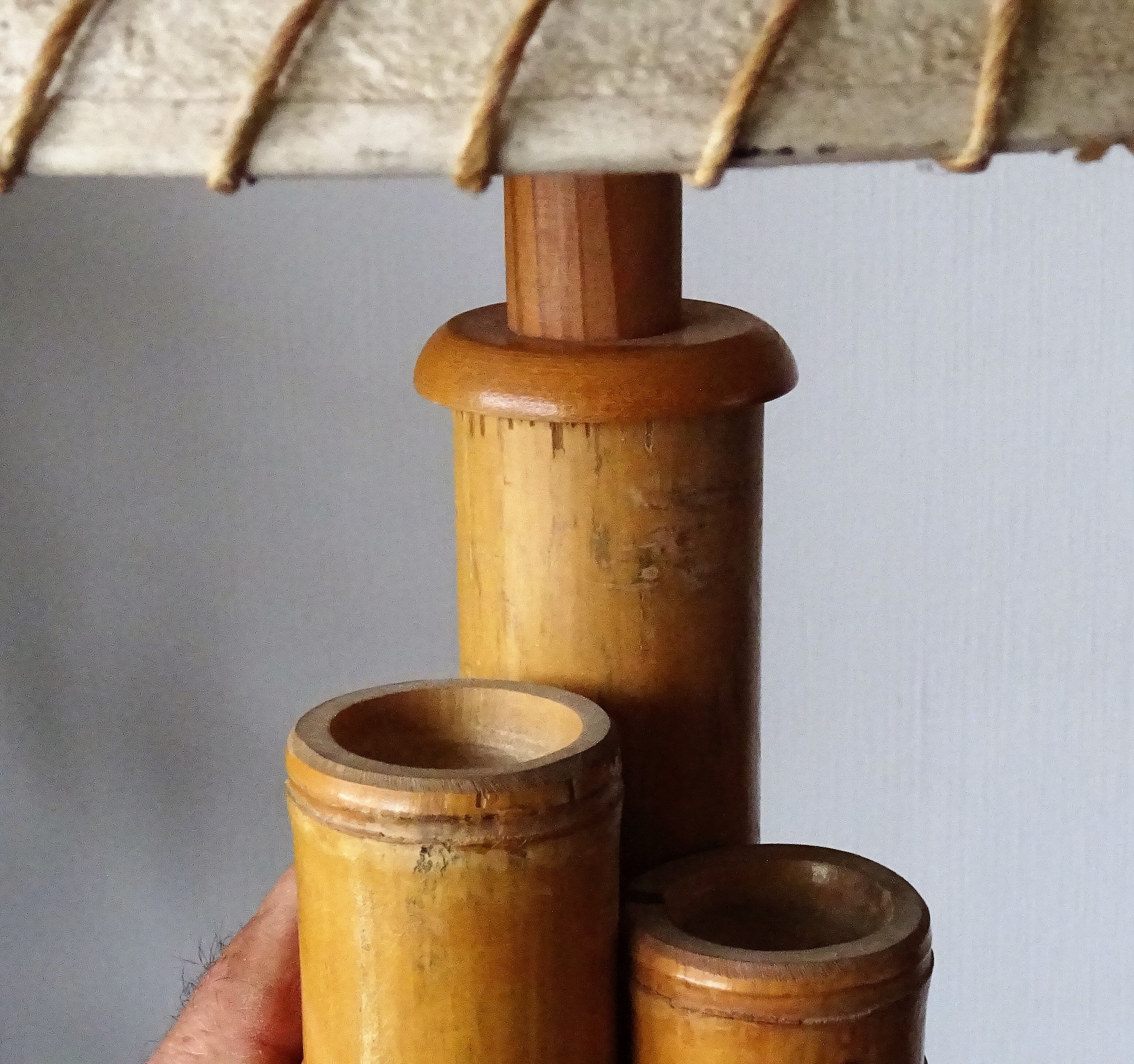 Bamboo naturalist lamp circa 1960