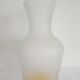 Frosted glass carafe with yellow bottom