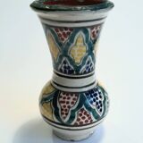 Enamelled earthenware vase