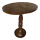 Table Appoint Guéridon Oval Ancien Bois Tourné Vintage #E327