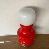 ▪️Lampe Space Age Verre Vintage Rouge