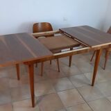 Extension table in Walnut Cesky Nabytek, Vintage Czech 1950 s
