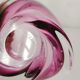 Purple crystal ashtray Val Saint Lambert trident model