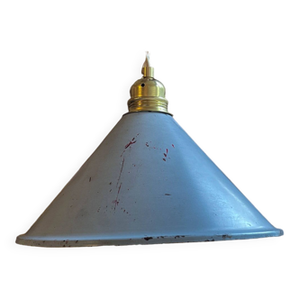 Vintage lampshade in customizable enameled sheet metal