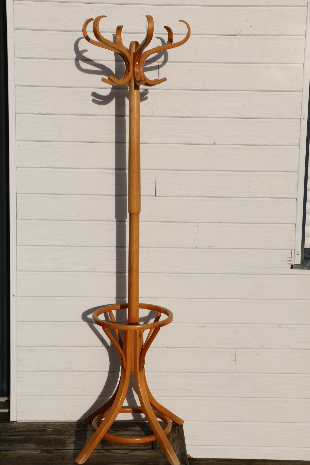 Coat stand parrot BAUMANN light beech umbrella stand