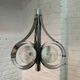 Vintage Space Age chrome and glass chandelier from the 1970s.