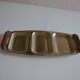 Plat de service vintage inox poignées teck made in Japan