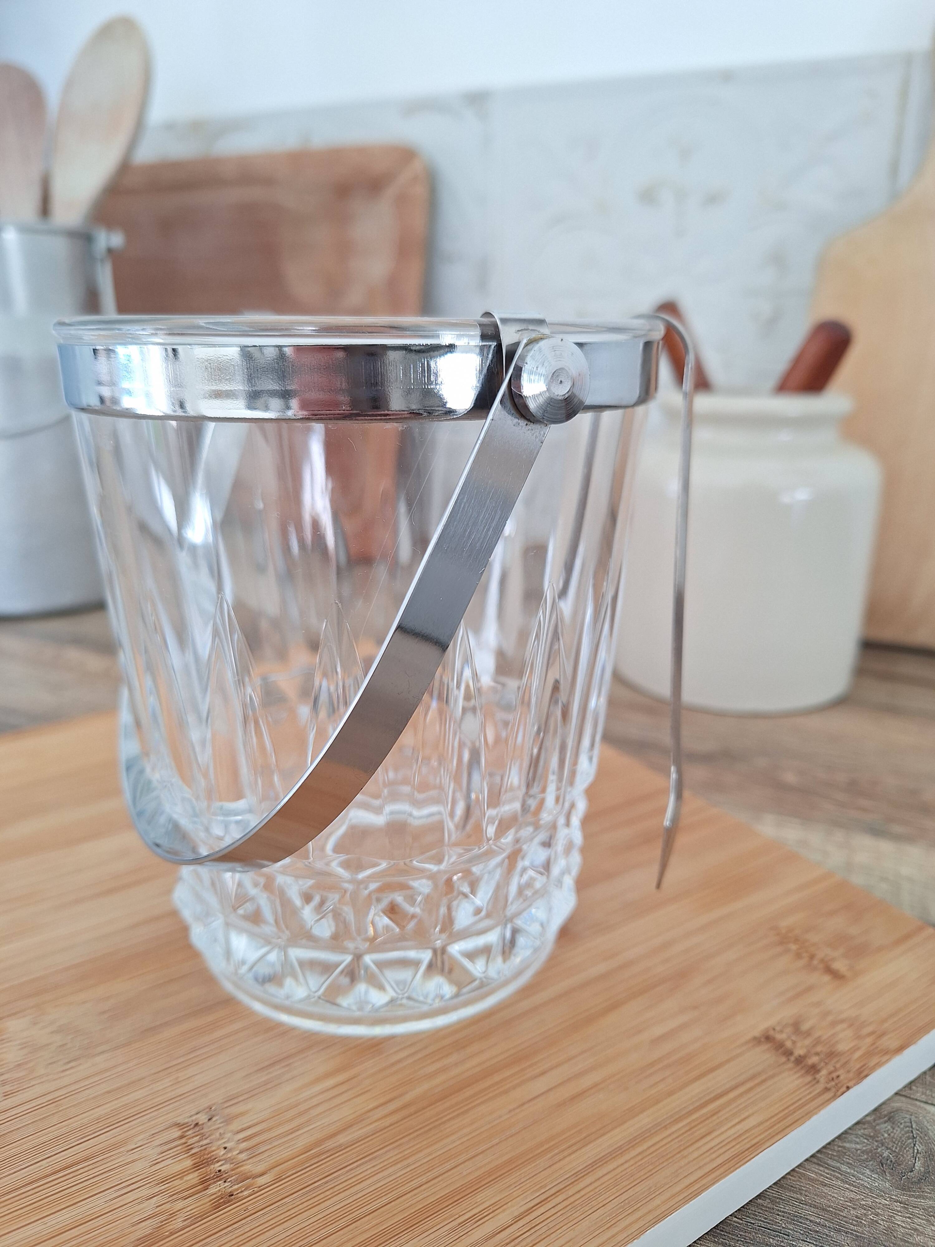 Seau à glaçon en cristal d'Arques vintage