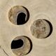 Set of 3 fossilized wood coasters (clear)