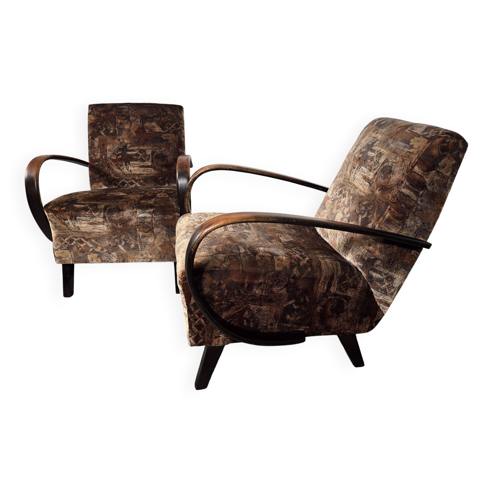 Paire de fauteuils de Jindrich Halabala, années 1940