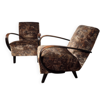 Paire de fauteuils de Jindrich Halabala, années 1940